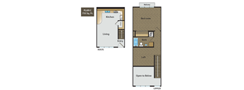 1 Bedroom 1 Bath Loft