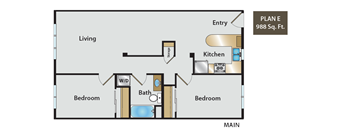 2 Bedroom Floor Plan