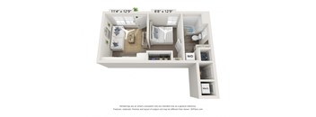 Plan 1 Floorplan - Studio