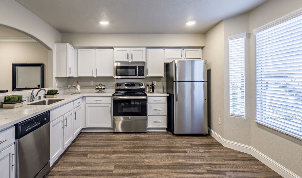 Fully Equipped Kitchen With Modern Appliances at Le Provence at the Dominion, California