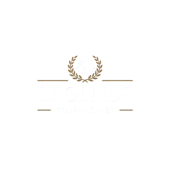 The image is a logo for a company named "Legends Townhomes".
