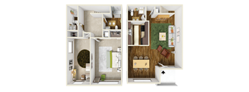 Two Bedroom Townhome