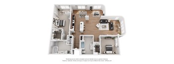 B4 Two Bedroom—Two Bathroom + Sitting Area