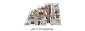 B7 Two Bedroom—Two Bathroom + Den