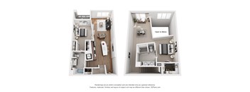 T1 Two Bedroom Two Bathroom Loft