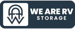 A logo with the text "WE ARE RV STORAGE" is displayed.