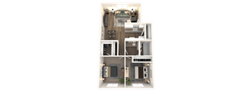 a bedroom floor plan of a 2100 sq ft apartment