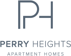A logo with the text "Perry Heights Apartment Homes" is displayed.