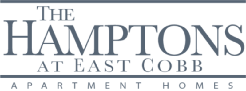 The Hamptons at East Cobb is a logo for apartment homes.
