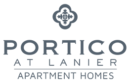 A logo for "Portico at Lanier Apartment Homes" is displayed.