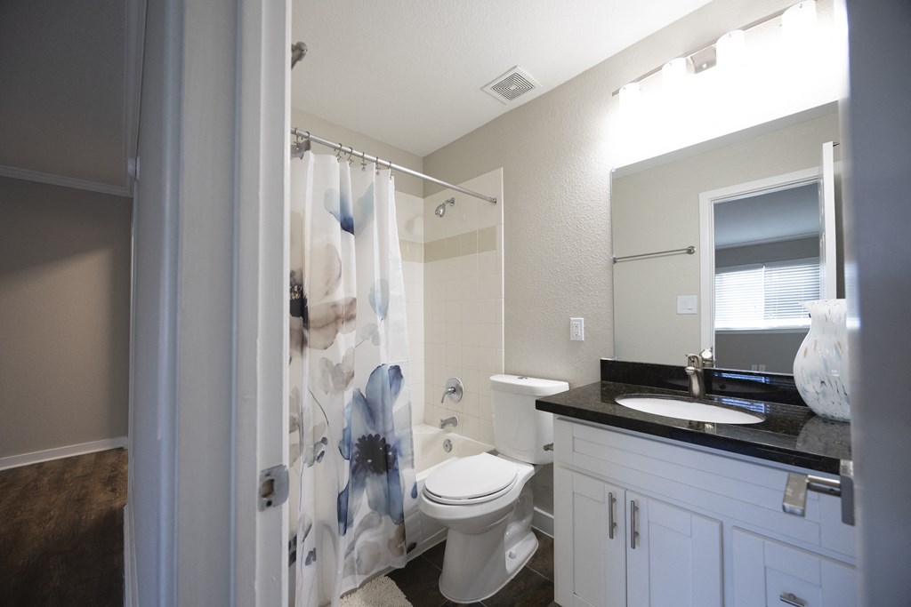 a bathroom with a shower and a sink and a toilet