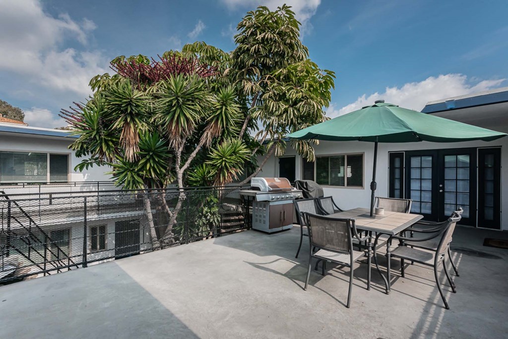 Upper deck at property