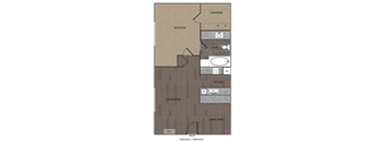 floor plan of a 1 bedroom floor plan for a home