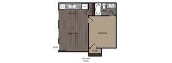 a floor plan of the siena studio