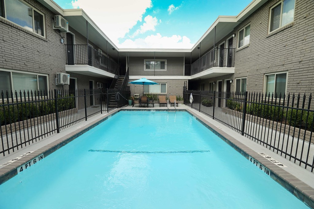 Beautiful pool in the center courtyard of 220 West Alabama available for all residents