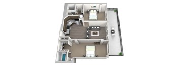 bedroom floor plan an in 3d