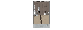 two bedroom two bath floorplan at The Messina