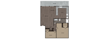 a floor plan of a two bedroom apartment