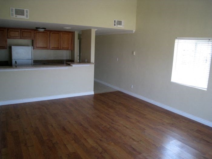 Hardwood floor living room