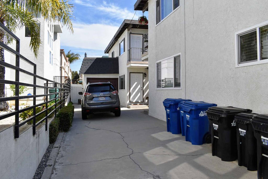 ample trash and recycling area