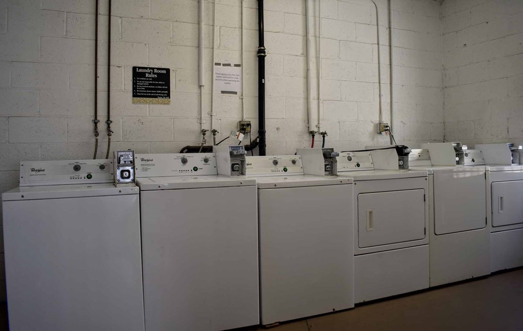 View of community laundry