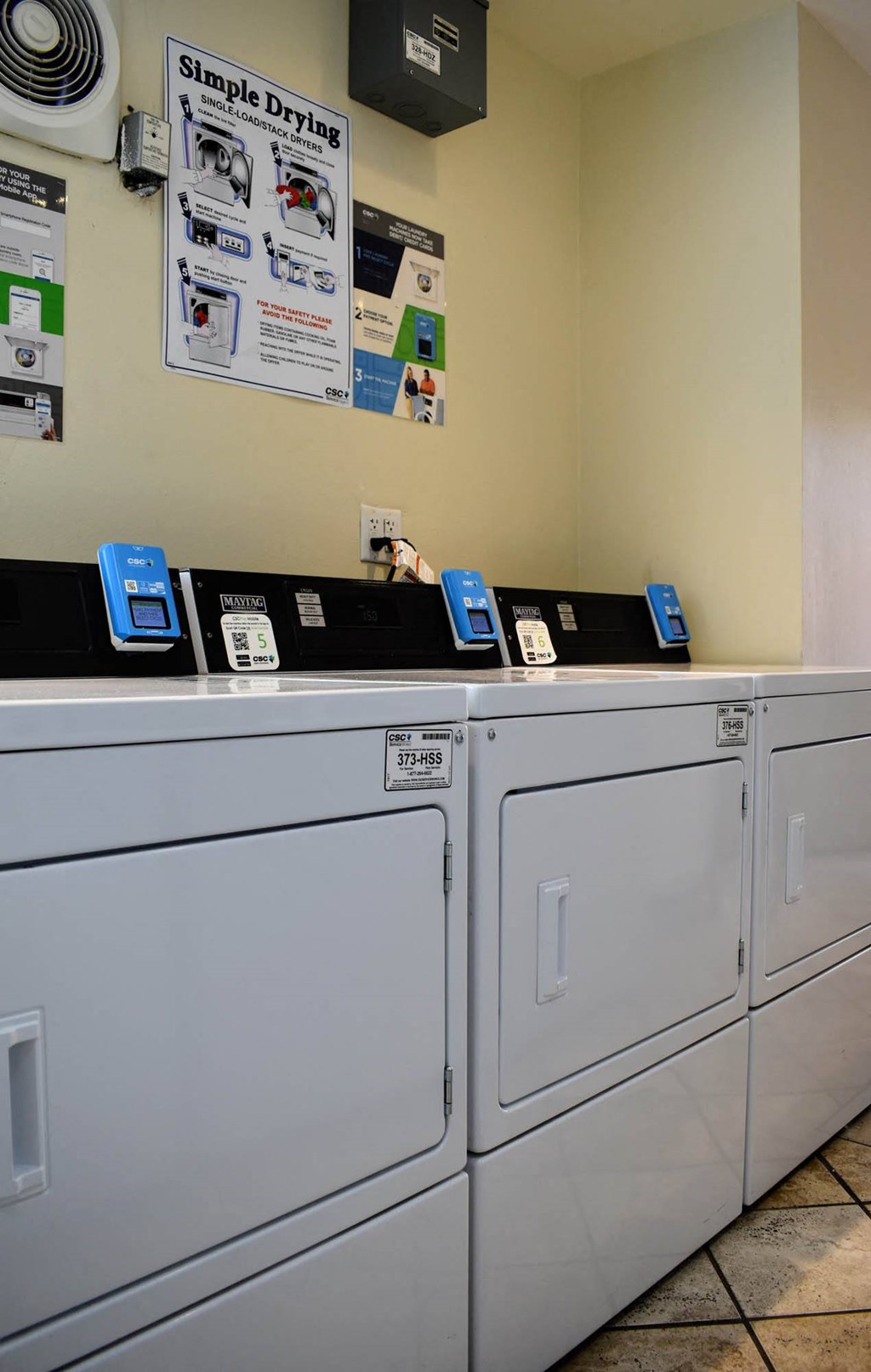 View of community clothes care facility