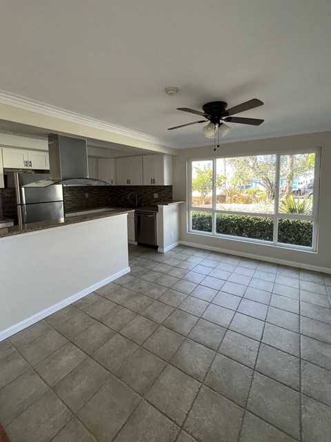 View of unit 10 from living to kitchen