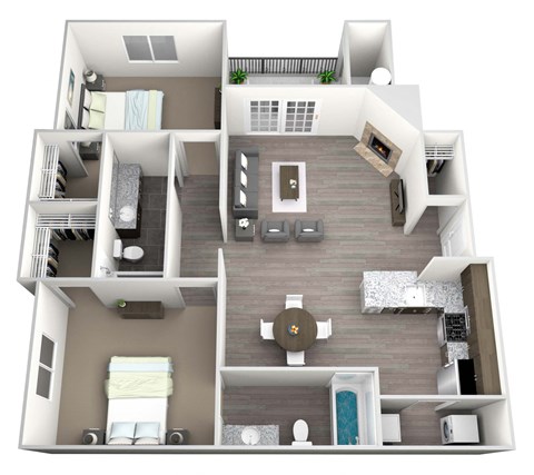 our apartments have a spacious floor plan with bedrooms and bathrooms