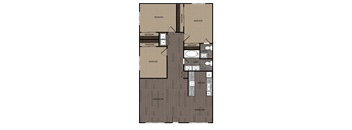 a floor plan of a two bedroom apartment