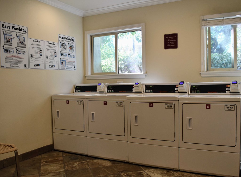 View of community clothes care facility