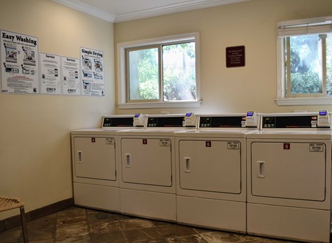 View of community clothes care facility