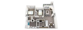a floor plan of a 1 bedroom apartment