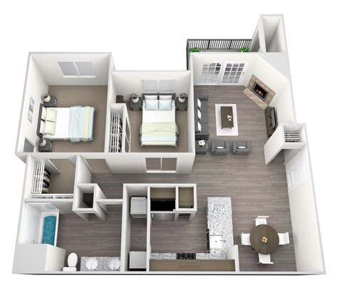 a floor plan of a 1 bedroom apartment