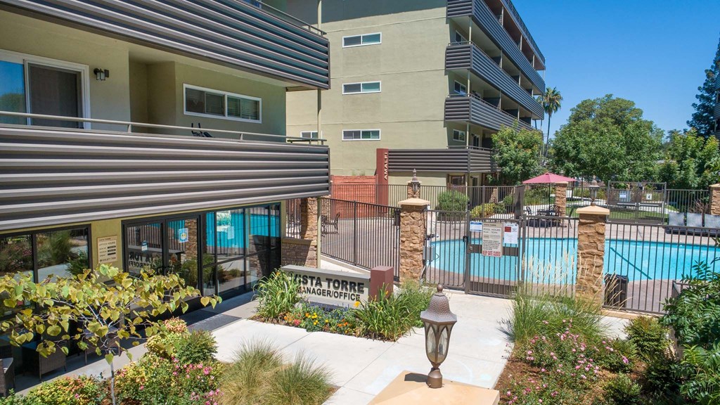 our apartments have a swimming pool in front of our building