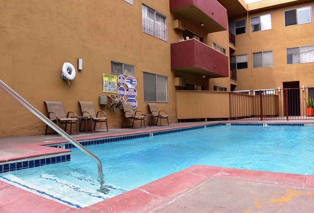 the pool at our hotel is clean and ready to use