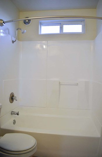 large bath tub and shower combo
