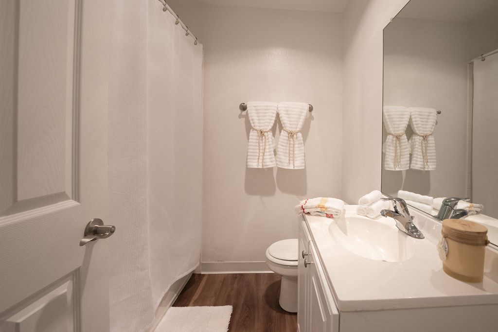 this is a photo of the bathroom in a 1 bedroom apartment at deer hill apartments in c