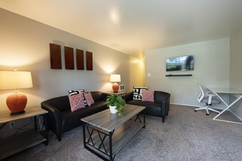 this is a photo of the living room in a 1 bedroom apartment at deer hill apartments in