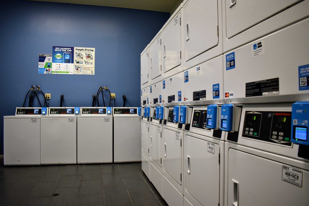 View of community clothes care facility