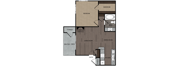 Lassen Layout 1 bed 1 bath