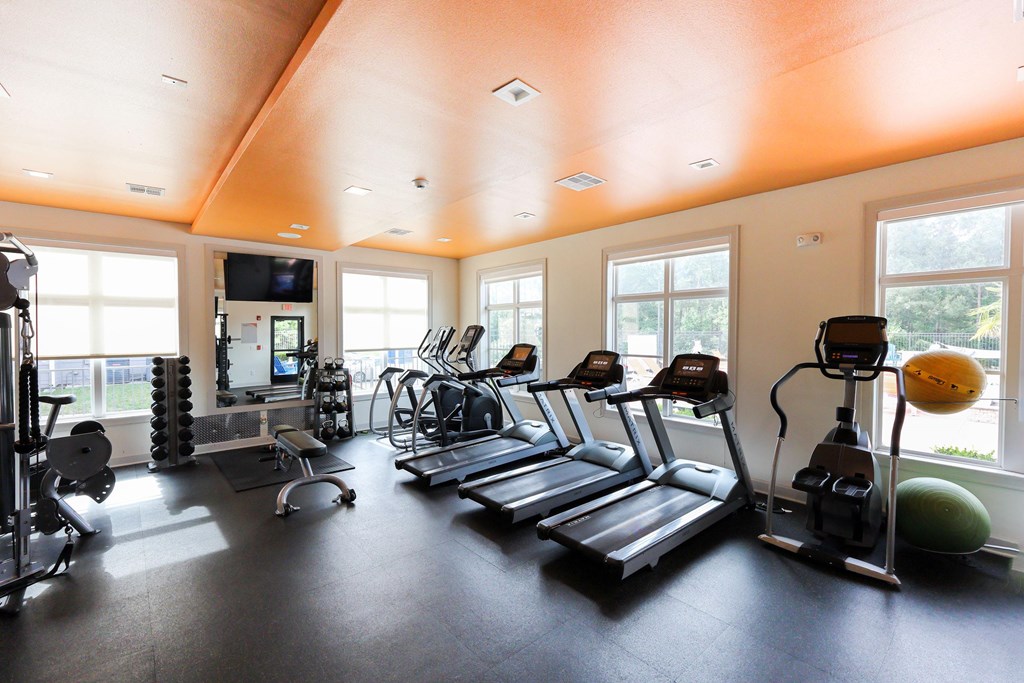 A Spacious Home Gym at Midtown Sam Houston Apartments, Huntsville, 77340