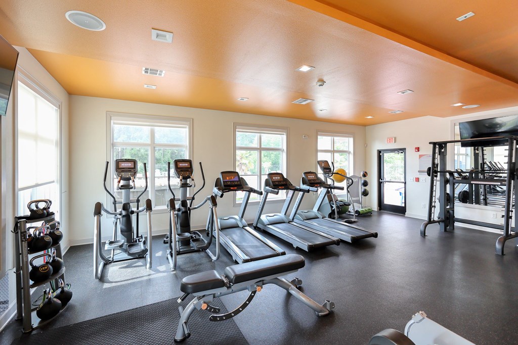 Fitness Center at Midtown Sam Houston Apartments, Huntsville, Texas