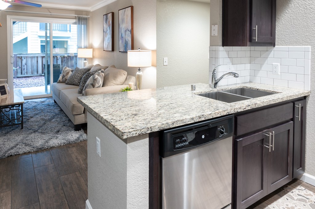 view from kitchen to livingroom