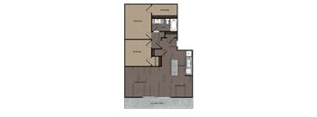 a floor plan of a two bedroom apartment