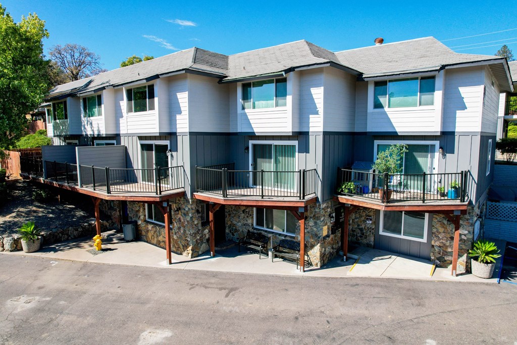 Elevated exterior view of a building at Persimmon Terrace