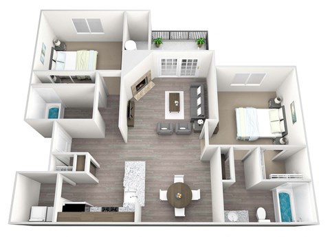 our apartments showcase a spacious living room with a fireplace