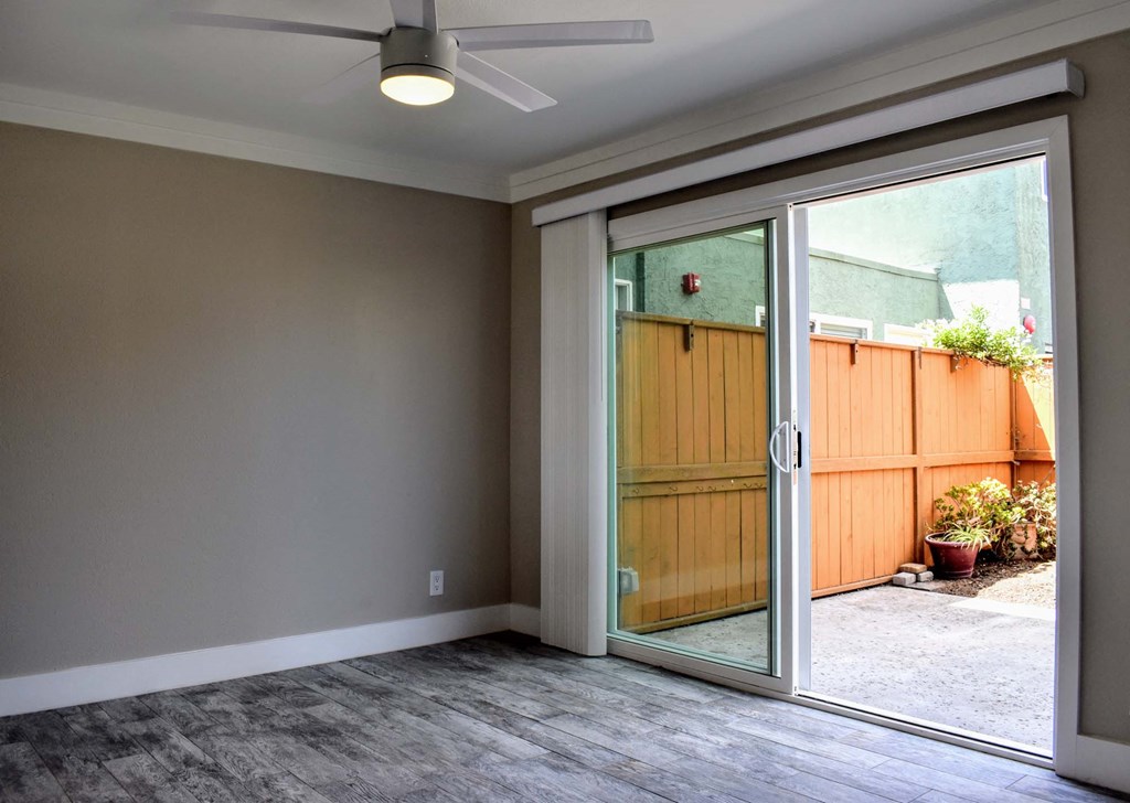 doors out to the private patio