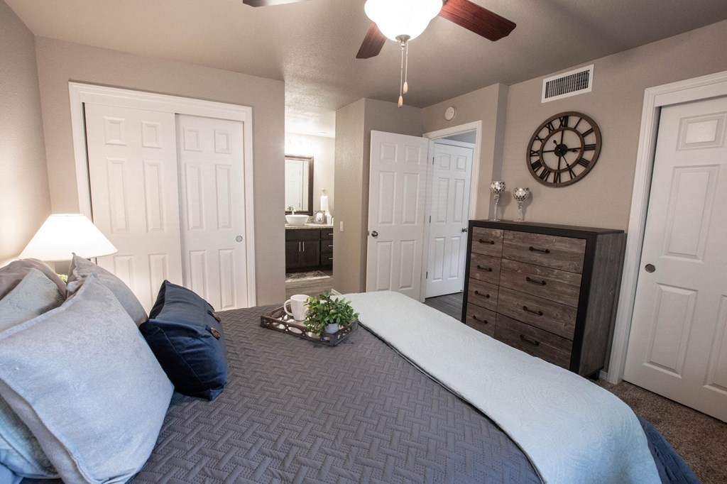 View of Bedroom with Vanity in the background