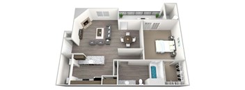 a floor plan of a two bedroom apartment with a bathroom and a balcony