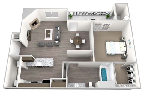 a floor plan of a two bedroom apartment with a bathroom and a balcony